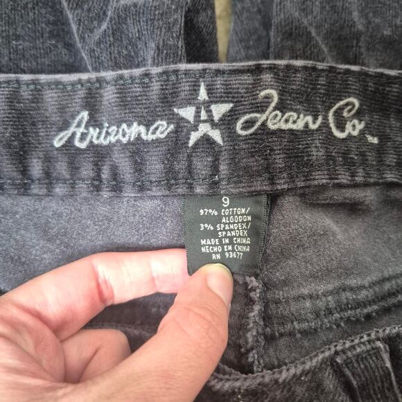 Arizona Black Y2K Low Rise Corduroy Bootcut Flare Pants Size 9 - Picture 3 of 3
